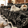 Blad Inspireret Luksus Chenille Sofatræk