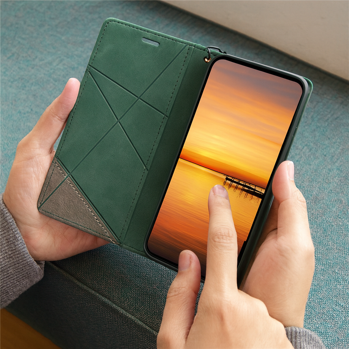 Læder Pung Flip Telefon Etui