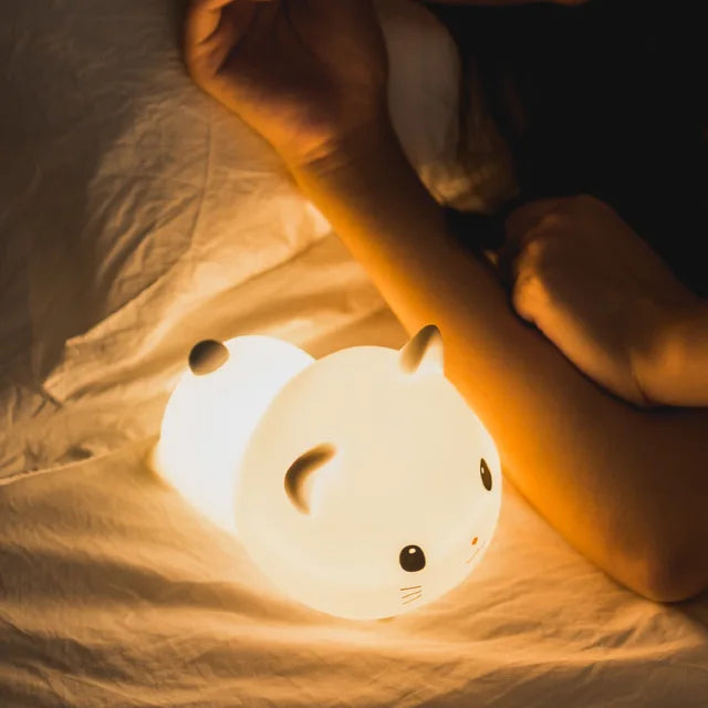 LED Natlampe til Børn – Dæmpbar Natlampe med Design, USB Genopladelig, Touch Kontrol |