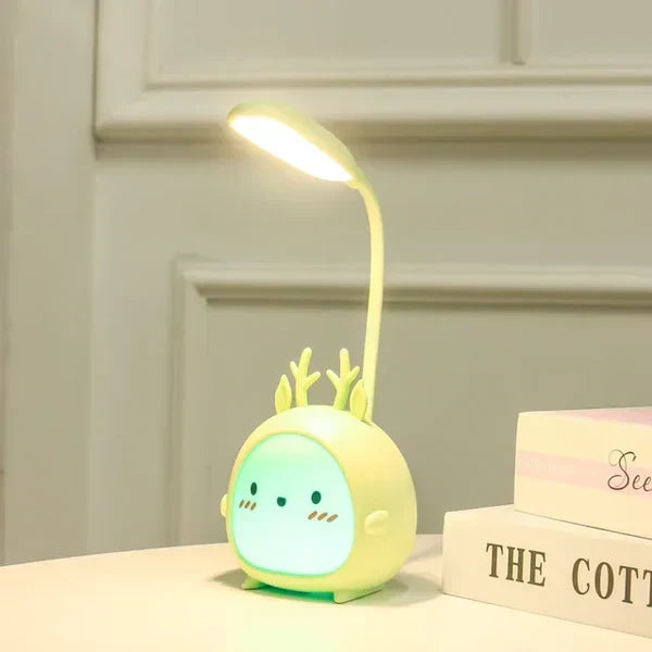 Børns Læselampe med Øjenbeskyttelse og USB Natlys - BrightBuddy |