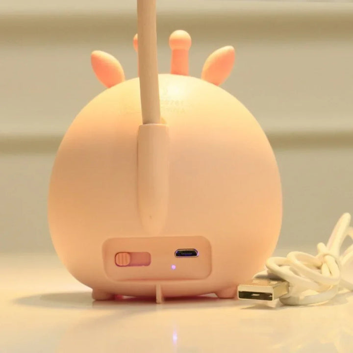 Børns Læselampe med Øjenbeskyttelse og USB Natlys - BrightBuddy |