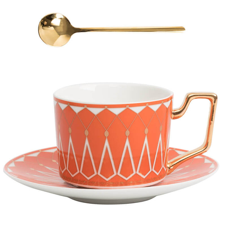Kvadrat A Retro-Mønster Kaffe Kop