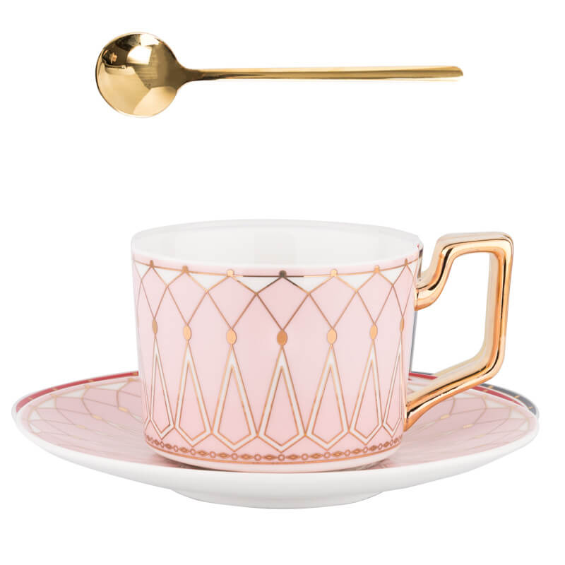 Kvadrat A Retro-Mønster Kaffe Kop
