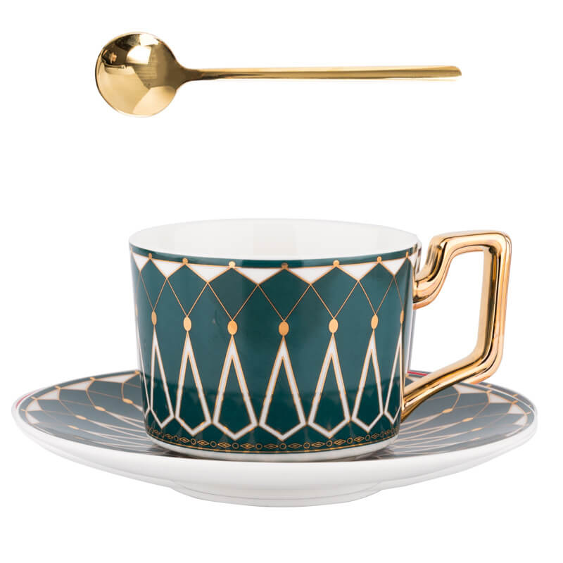 Kvadrat A Retro-Mønster Kaffe Kop