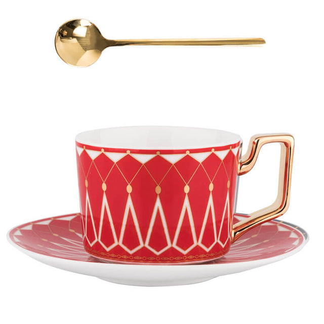 Kvadrat A Retro-Mønster Kaffe Kop