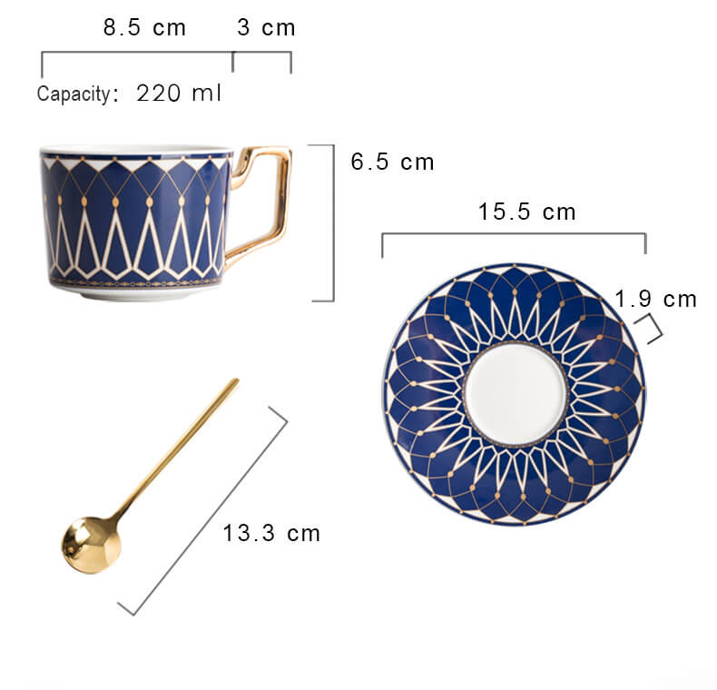 Kvadrat A Retro-Mønster Kaffe Kop