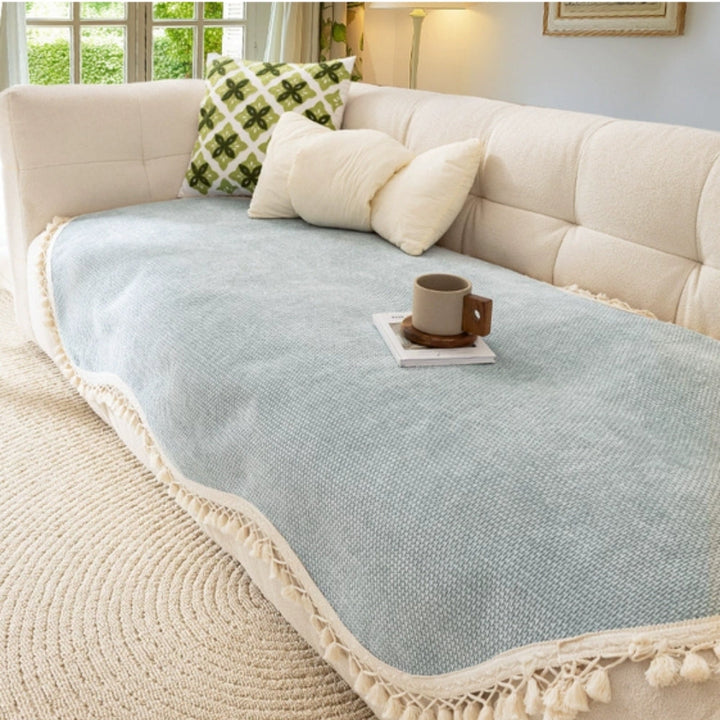 Luksus Chenille Vævet Tekstur Puf Sofa Cover