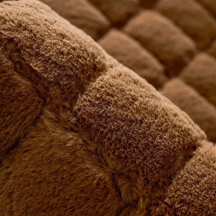 Luksuriøs Plush Diamant Stitched Sofa Cover