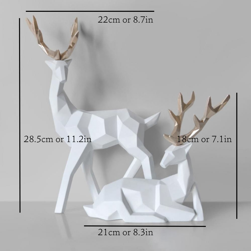 Geometrisk Hjort Statue