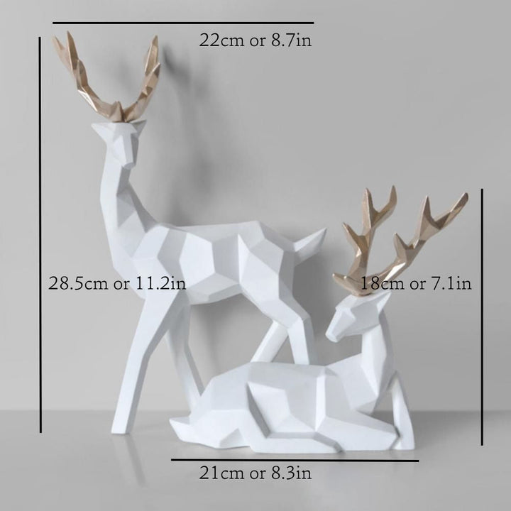 Geometrisk Hjort Statue