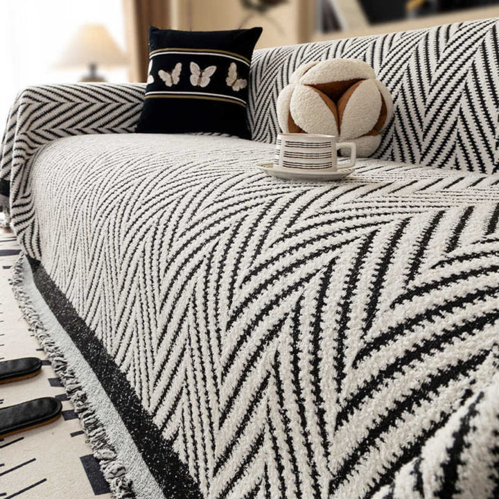Marella Blødt Chevron Sofapude Betræk