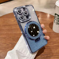 Telefoncover med Spejl Magnetisk Stativ Glitter