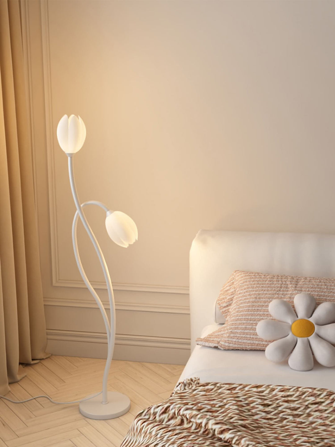 Moderne Blomster Gulvlampe med G9 Stik