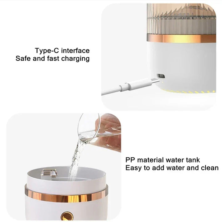 Himalaya saltkrystal lampe &amp; æterisk olie diffuser, USB ultrasonisk luftfugter til hjemmet &amp; kontoret