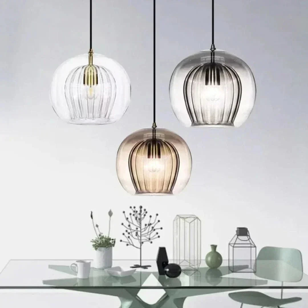 TimberGlow - Moderne Glas Pendel Lys