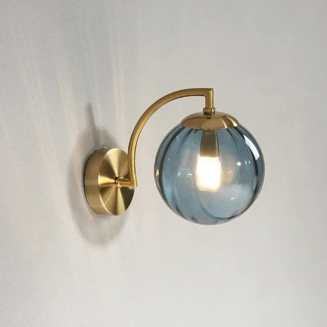 Moderne LED Væglampe lavet af farvet glas, nordisk minimalistisk stue-soveværelse væglampe, spisestue-køkken indendørs lys