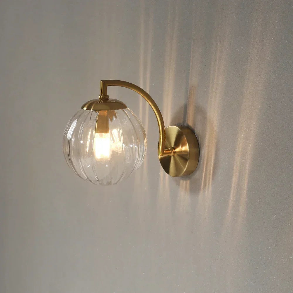 Moderne LED Væglampe lavet af farvet glas, nordisk minimalistisk stue-soveværelse væglampe, spisestue-køkken indendørs lys