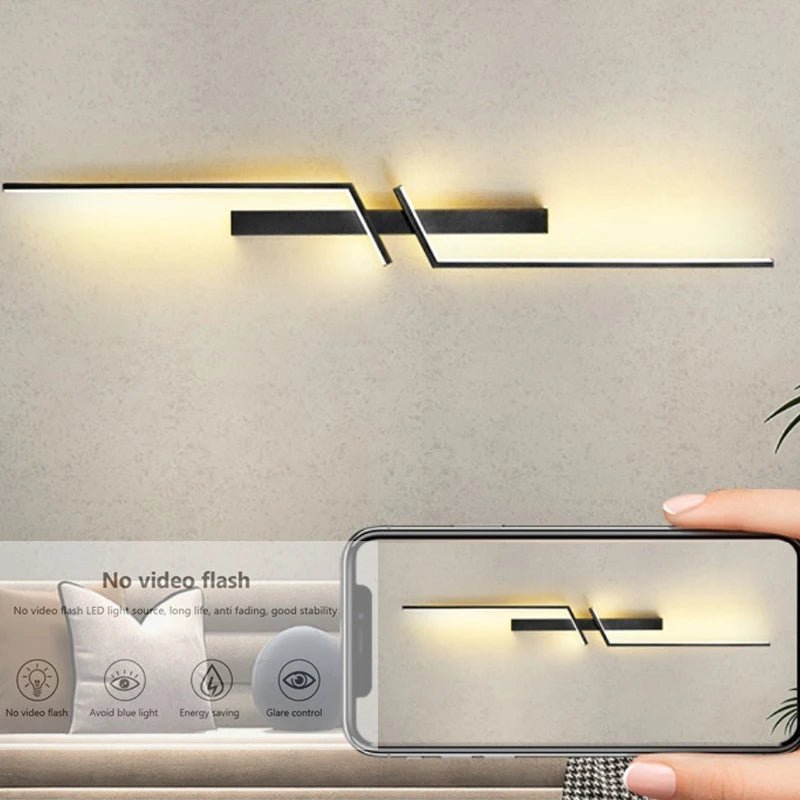 Kreativ LED væglampe med stribedesign | Moderne design