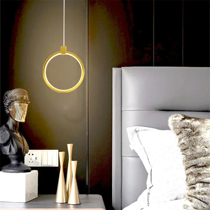 Elegant Dobbelt Ring Pendel Lys | DuoGlow