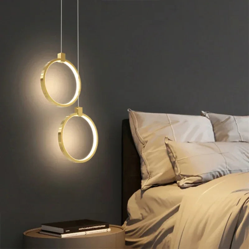 Elegant Dobbelt Ring Pendel Lys | DuoGlow
