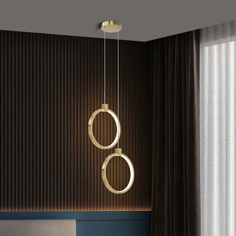 Elegant Dobbelt Ring Pendel Lys | DuoGlow