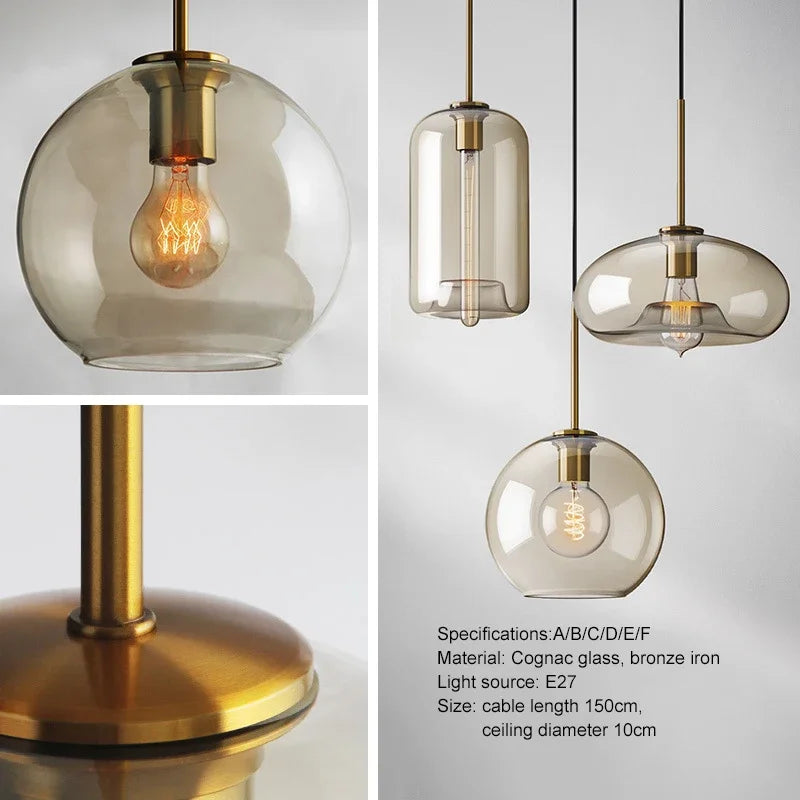 NordicGlas - Moderne Skandinavisk Glas Pendelampe til Spisestue og Stue