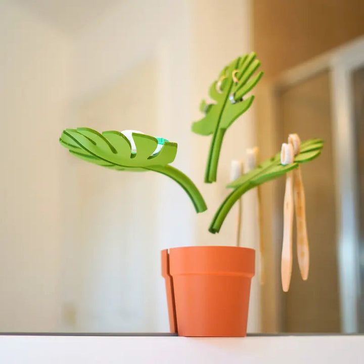 Monstera Spejlmonteret Badeværelsesorganisator - Pladsbesparende med Stilfuldt Design