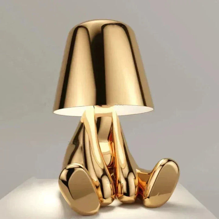 Golden Man LED Tænker Bordlampe – Legende Natbordlampe til Soveværelse &amp; Dekor