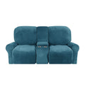 2-personers Recliner Sofa Cover med Kop Holdere – Velvet Plush