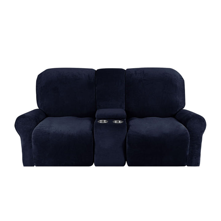 2-personers Recliner Sofa Cover med Kop Holdere – Velvet Plush