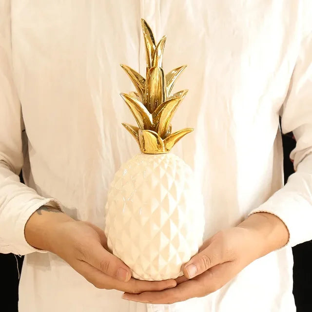 Guld Ananas Hjem Deko