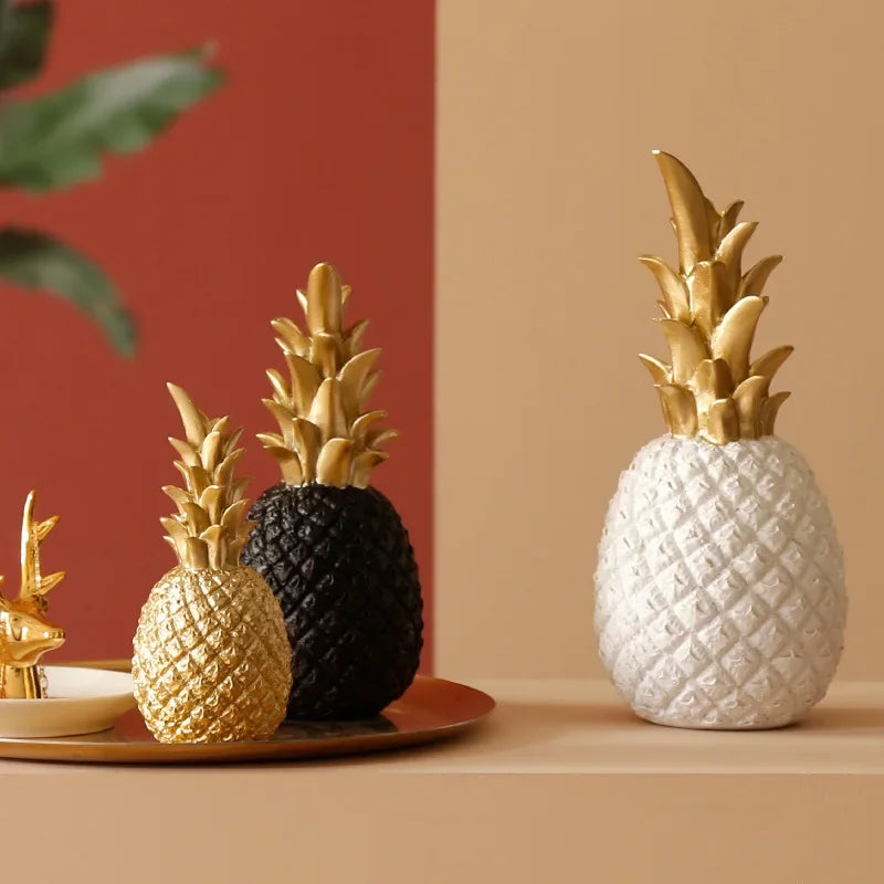 Guld Ananas Hjem Deko