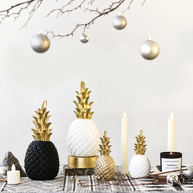 Guld Ananas Hjem Deko