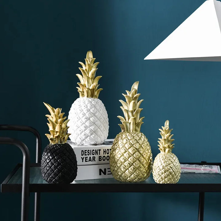Guld Ananas Hjem Deko