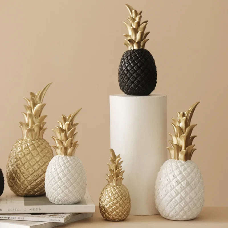 Guld Ananas Hjem Deko