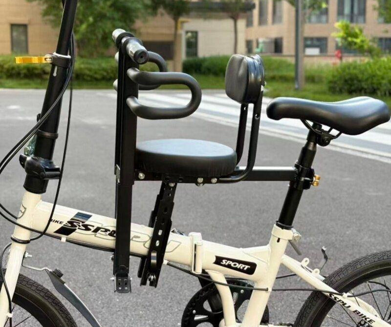 polstret sikkerheds sæde til børn på cykel med høj ryg og fem-punkts sele