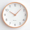 Nordisk Minimalistisk Træ Stille Væg Ur