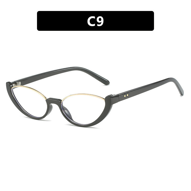 Dame Cat-Eye Solbriller med Spejl-linser og Elegant Ramme