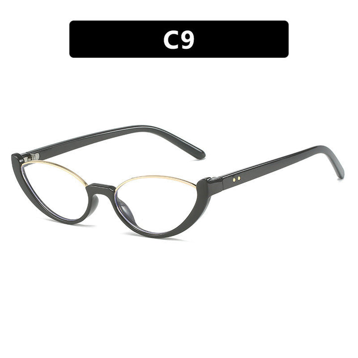 Dame Cat-Eye Solbriller med Spejl-linser og Elegant Ramme