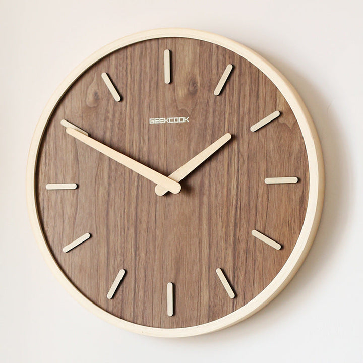 Minimalistisk Stille Træ Vægur 30 cm