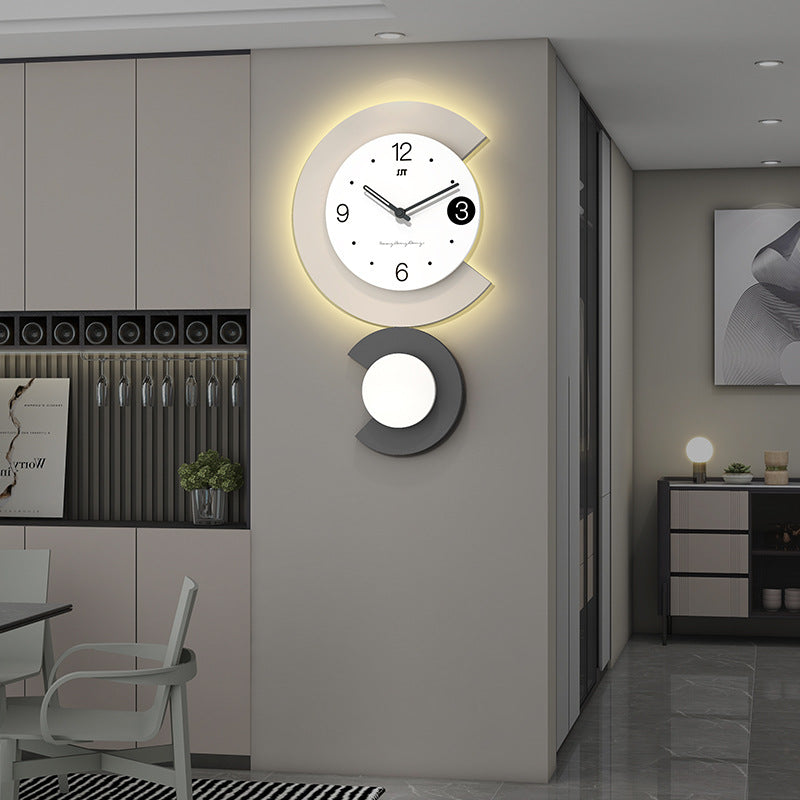Moderne LED Lampe Stille Vægur til Stuen
