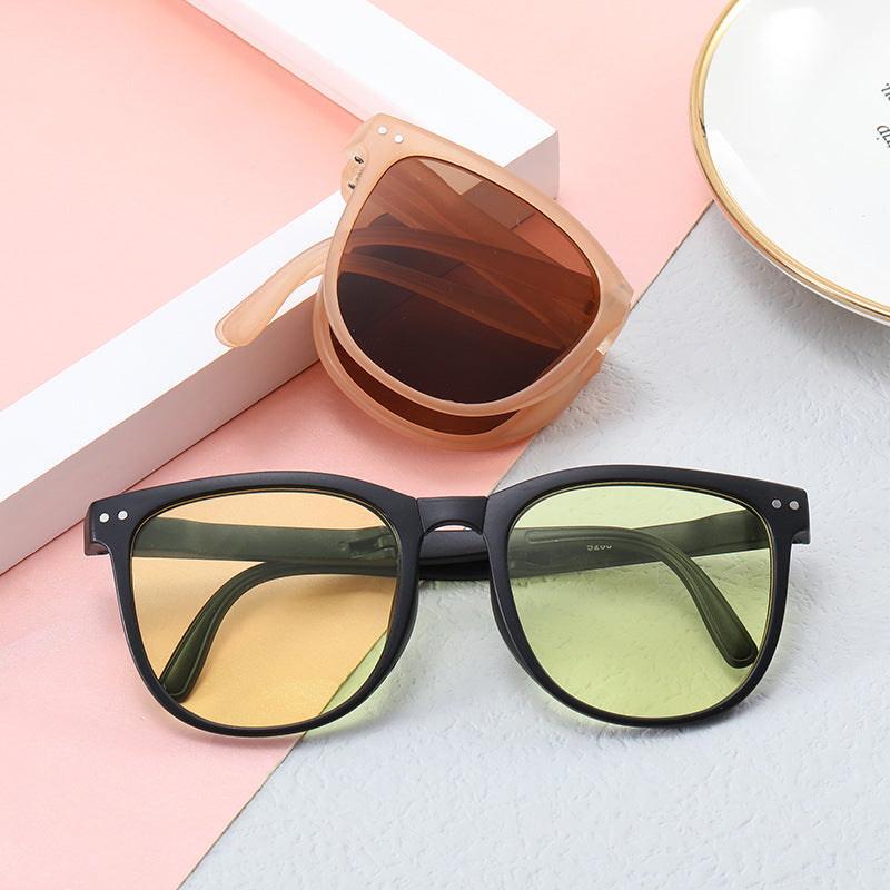 Kvinders Mode Oversized Solbriller med Spejl Linsen