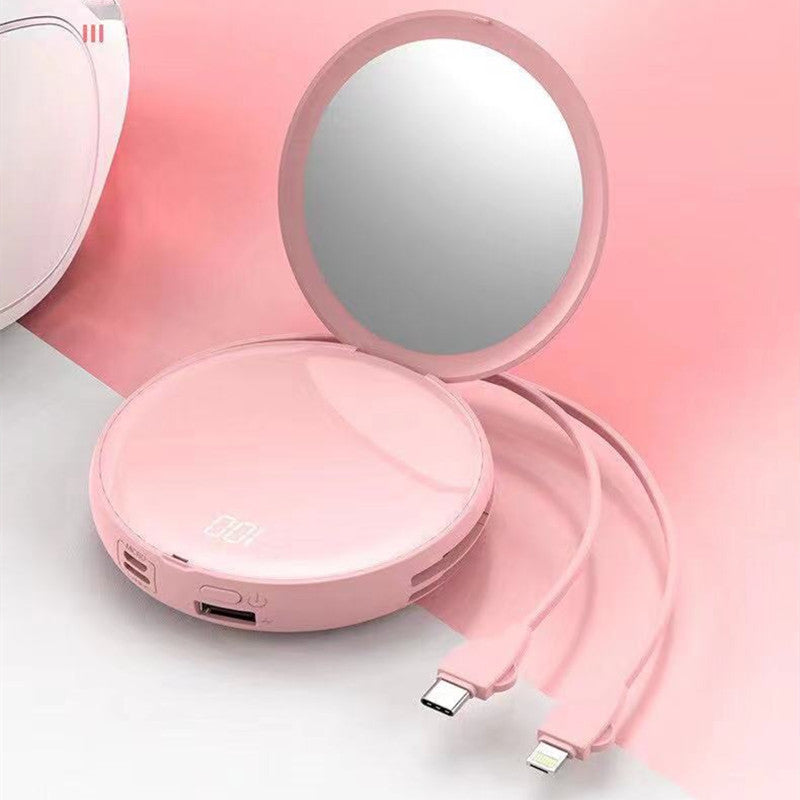 Bærbar spejl med USB-opladningsfunktion