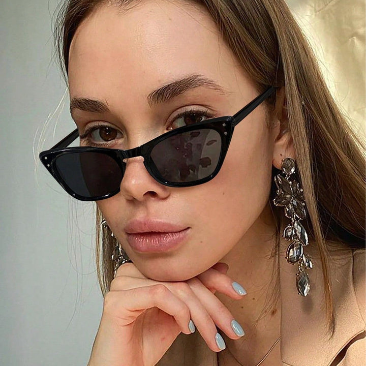 Dame Cat-Eye Solbriller med Spejlelinser og Stilfuld Ramme