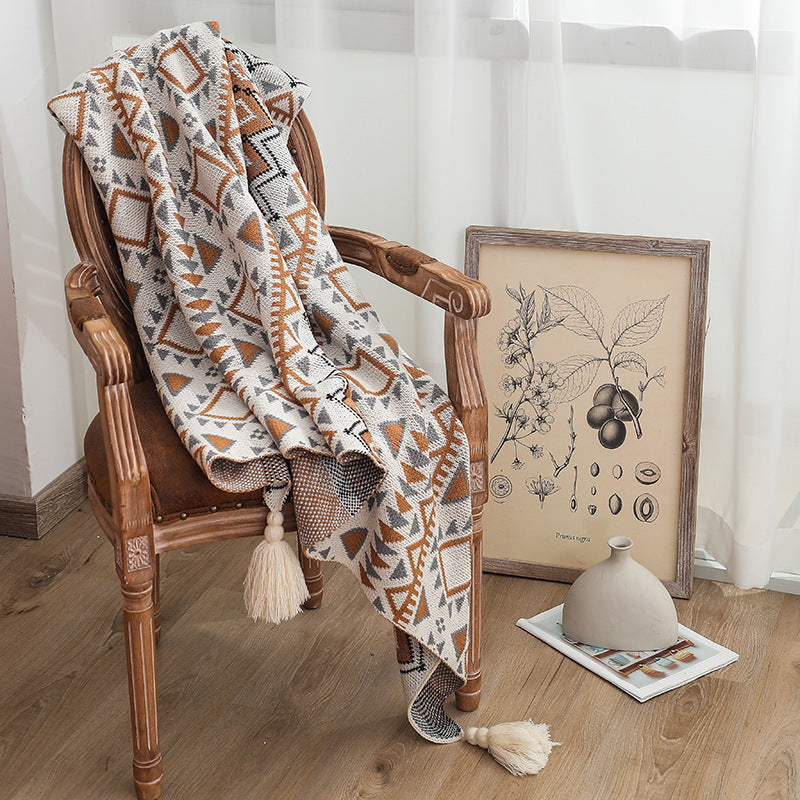 Boho Navajo Sollys Sengetæppe