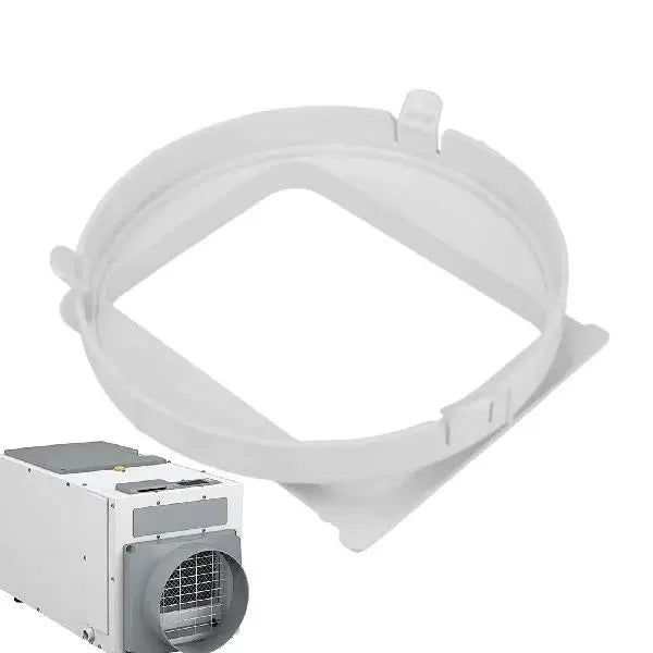 Unisex universel vinduesventilationsadapter i én størrelse med cirkulær udstødningskrave og hurtigfrigivelsesflange til bærbare aircondition-enheder
