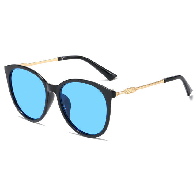 Kvinders Mode Cat-Eye Solbriller med Spejl Linser