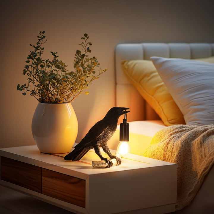 Kreativ Fugle Bordlampe Natlampe til Soveværelse Stue Atmosfære Mini Lampe