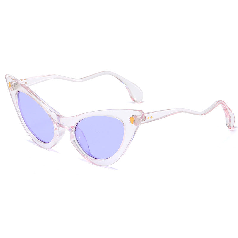 Kvinders Cat-Eye Solbriller med Spejl Linser og Elegant Detalje