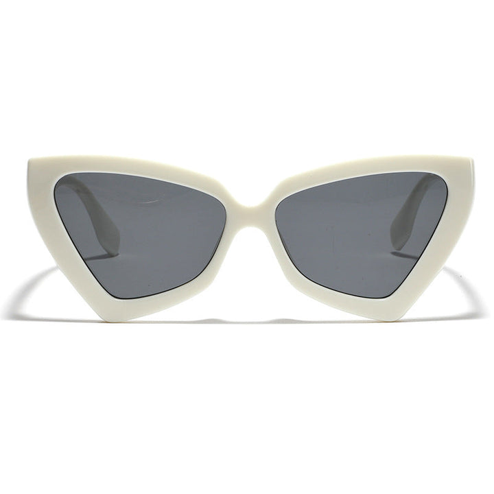 Kvinders Cat-Eye Solbriller med Spejl Linser og Robust Ramme